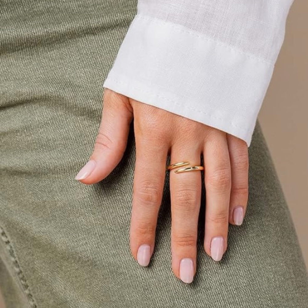 14k Gold Plated Open Twist Ring